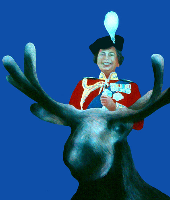 Charles Pachter prints, Queen on Moose, Caviar20