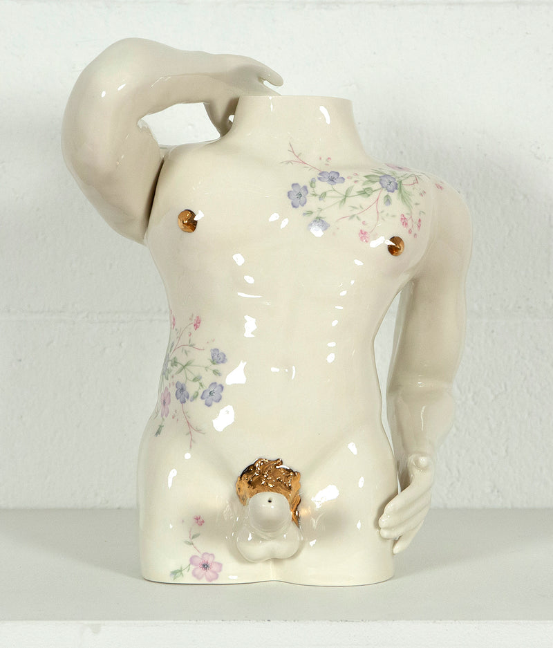 PansyAss Ceramics Floral Gogo Boi Vase made in 2020, Caviar20
