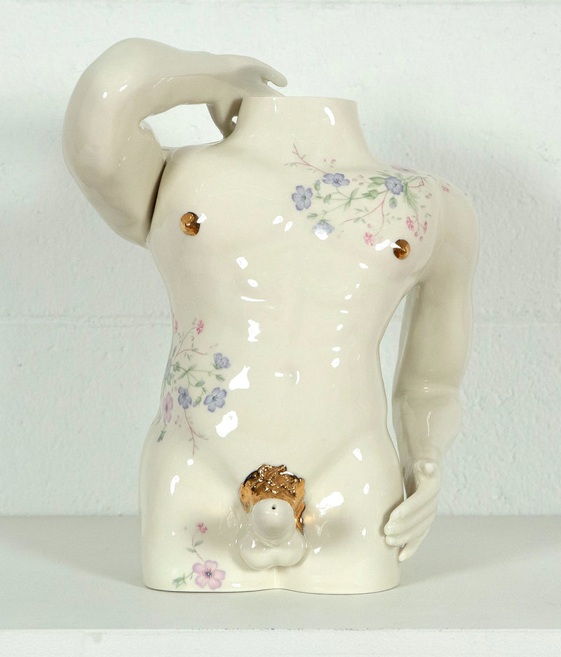 PansyAss Ceramics Floral Gogo Boi Vase made in 2020, Caviar20