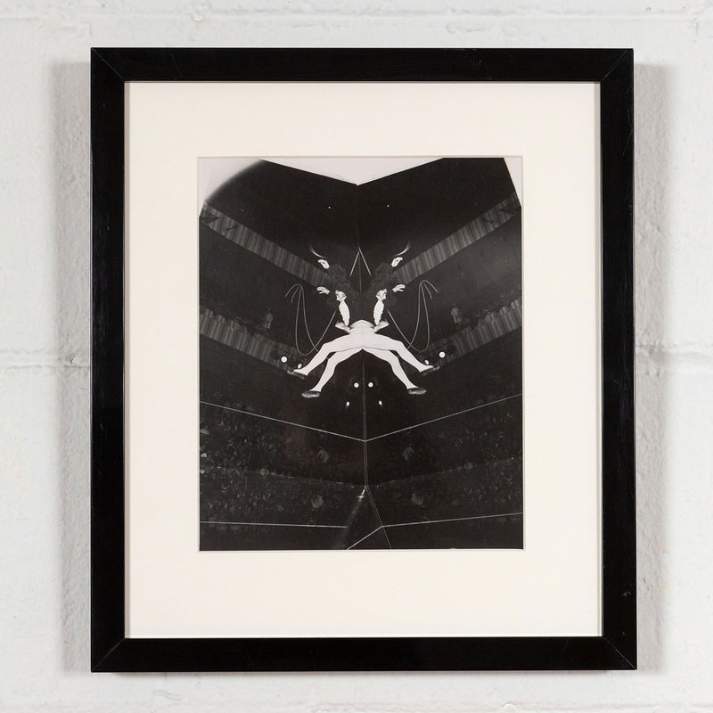 Weegee, Circus, distortion photograph, 1948, Caviar20, framed and displayed on white brick wall