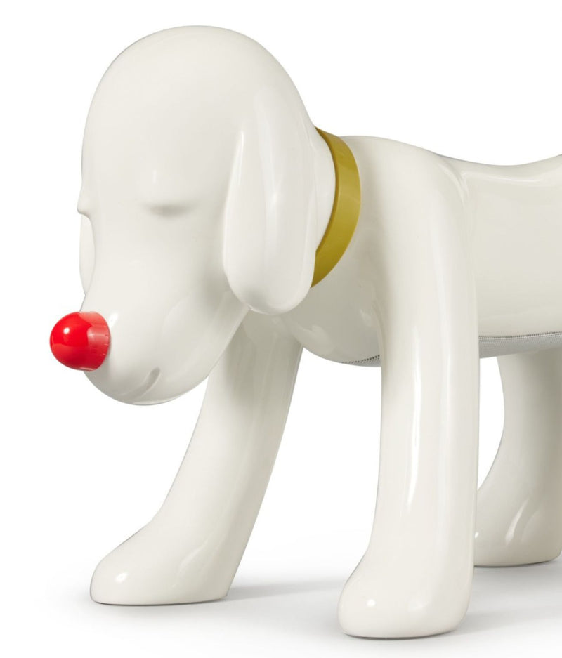 Yoshimoto Nara "Doggy Radio",  2011.  Hand-assembled polymer and fiberglass stereo with FM radio, Bluetooth, USB port, headphone jack, and Yahama speaker system.