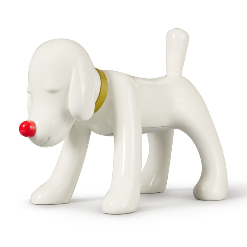 Yoshimoto Nara "Doggy Radio",  2011.  Hand-assembled polymer and fiberglass stereo with FM radio, Bluetooth, USB port, headphone jack, and Yahama speaker system.