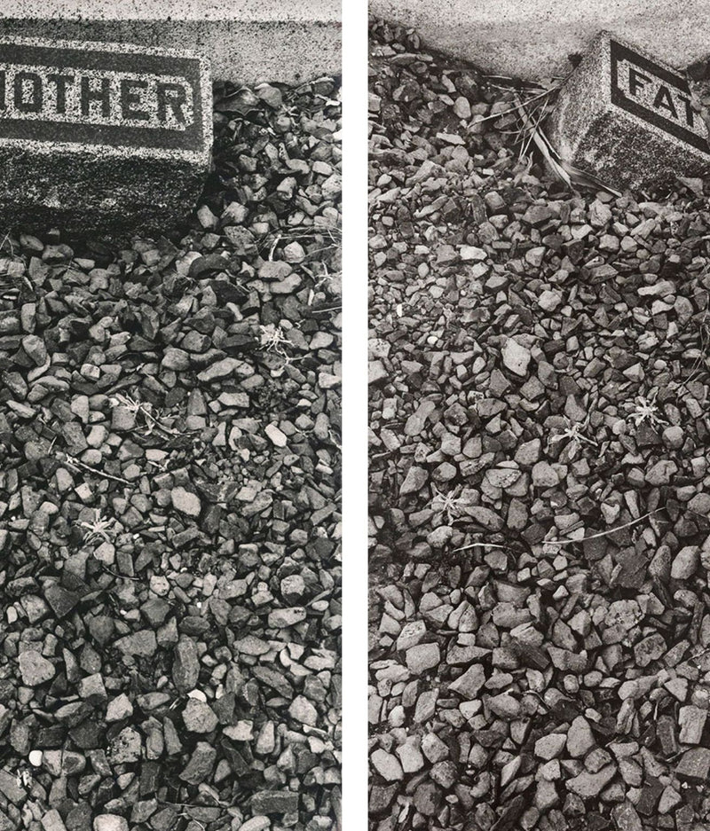 Sophie Calle, “Les Tombes: Father, Mother"   France, 1990  Diptych  Gelatin silver prints flush-mounted on aluminum in artist’s frames.  Numbered and dated   From an edition of 7  22"H 14.5"W (work)  23"H 15.5"W (framed)  Very good condition.