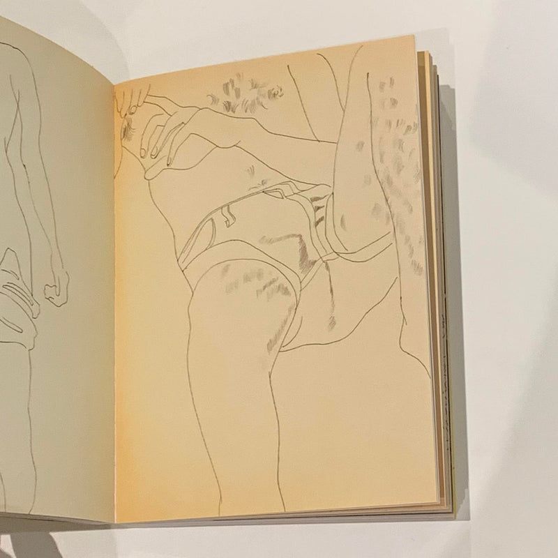 Andy Warhol original artwork for sale, Hot Shorts, Drawing, Black ballpoint pen on manila paper, 1955, Caviar20, American Pop Artist