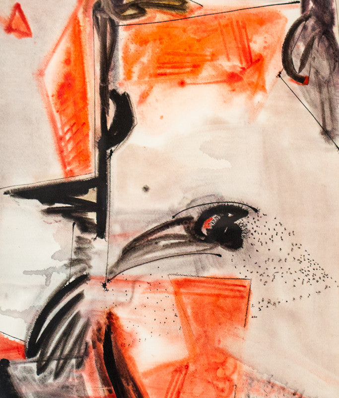 ALEXANDRA LUKE "UNTITLED (EAGLE)" ACRYLIC ON PAPER